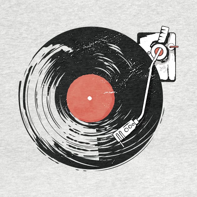 Retro Turntable Record Player Illustration // Vintage Vinyl Record Player by Now Boarding